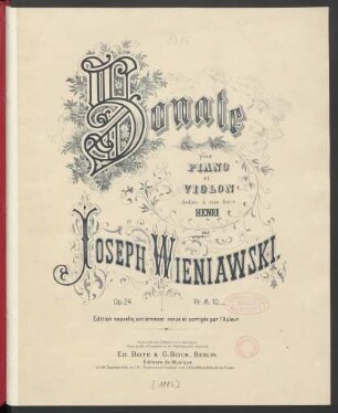 Sonate pour piano et piolon op. 24