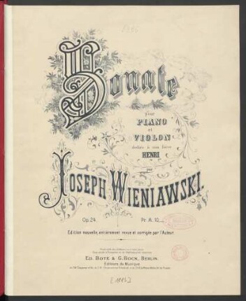 Sonate pour piano et piolon op. 24