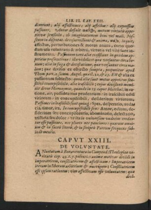 Caput XXIII. De Voluntate.