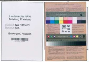 Entnazifizierung Friedrich Brinkmann , geb. 30.04.1904 (Schlosser)