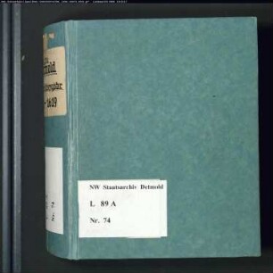 Gogerichtsregister Vogtei Detmold