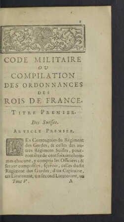 Titre premier.