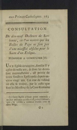 [XII. Memoire.] Consultation