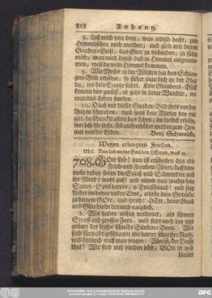 Wegen erlangten Frieden.