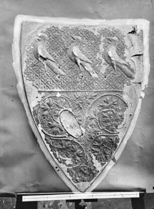 Schild mit Wappen der Burggrafen von Stromberg(?)