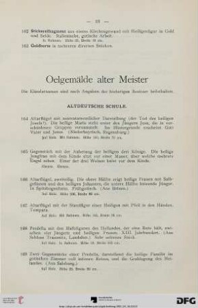 Oelgemälde alter Meister (Nr. 164-196)