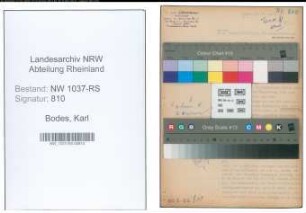Entnazifizierung Karl Bodes , geb. 00.00.0000 (Baufuehrer)