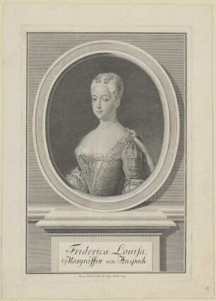 Bildnis der Friderica Louisa von Anspach
