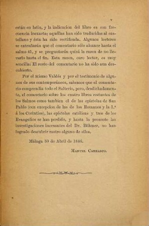 Comentario a los salmos : Ahora impr. por 1. vez.