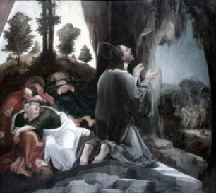 Teile eines Flügelaltars — Christus am Ölberg