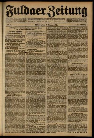 Ausgabe vom Mittwoch, den 07. Februar 1917.