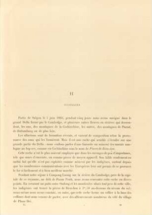 II. Itinéraire