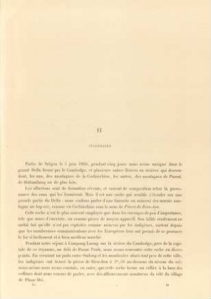 II. Itinéraire