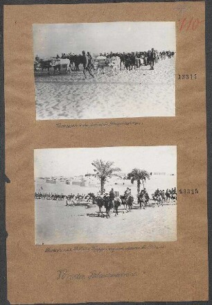 Deutsche u. türkische Truppen auf dem Marsche bei El Arisch