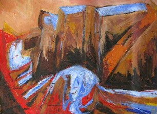Felsen von Wasser umgeben