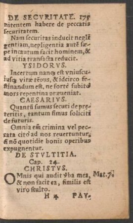 De Stultitia. Cap. 24.