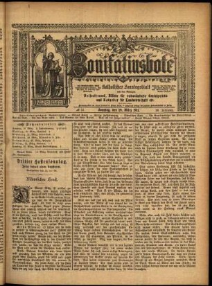 Erste Ausgabe vom Sonntag, den 19. März 1911.