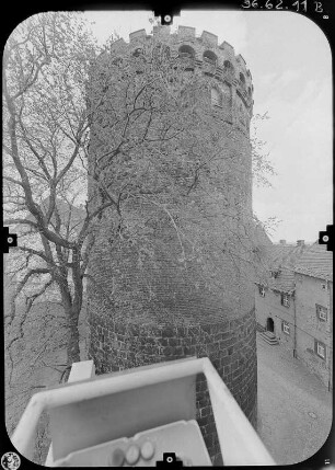 Leisnig, Burglehn 6. Burg Mildenstein (11. Jh., Umbau E. 14. Jh. und nach 1549). Bergfried