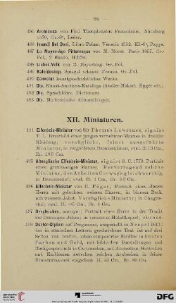 XII. Miniaturen (Nr. 494-498)