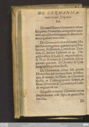 De Germanicarum rerum scriptoribus.