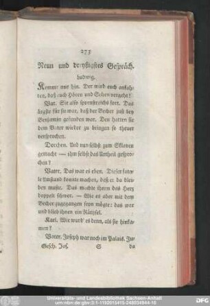Neun und dreyßigstes Gespräch.