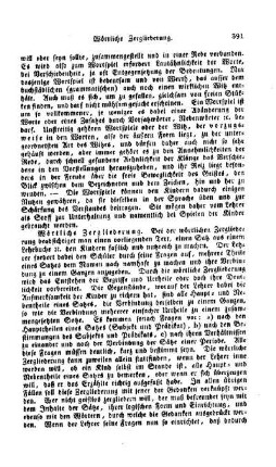 Wörtliche Zergliederung