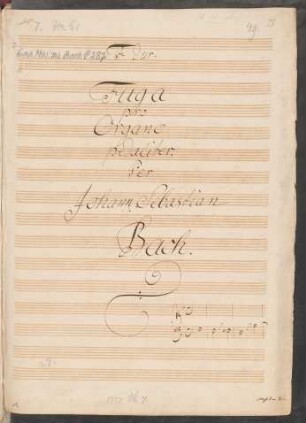 Tokkaten und Fugen. Auszüge (Fuge); org; F-Dur; BWV 540