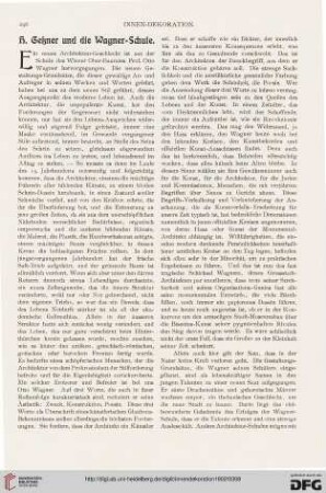 H. Geßner und die Wagner-Schule