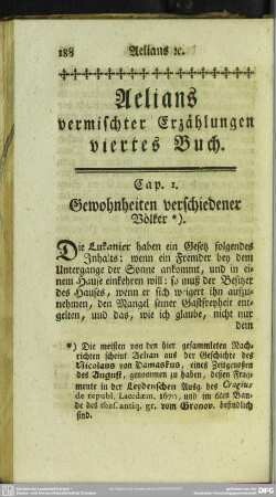 Aelians vermischter Erzählungen viertes Buch