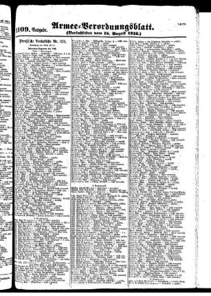 1109.Ausgabe. Freitag, 18. August 1916