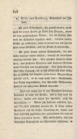 n) Elise von Valberg, Schauspiel von Iffland