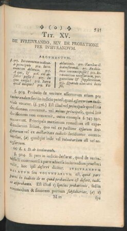 Tit. XV. De Iureiurando, Seu De Probatione Per Iusiurandum