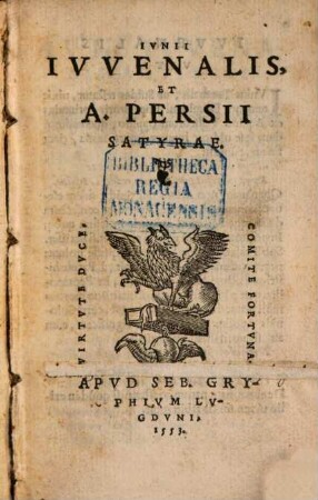 Iunii Iuvenalis et Persii Flacci Satyrae