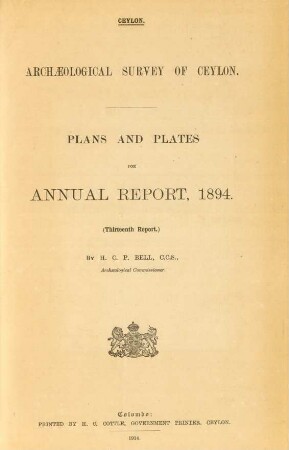 1894: Annual report / Plans and plates