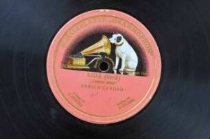 Schallplatte: Enrico Caruso singt aus Verdis "Aida".