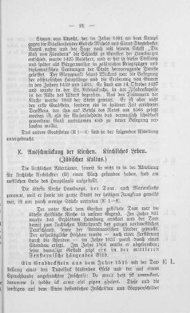E. Ausschmückung der Kirchen. Kirchliches Leben. (Jüdischer Kultus.)
