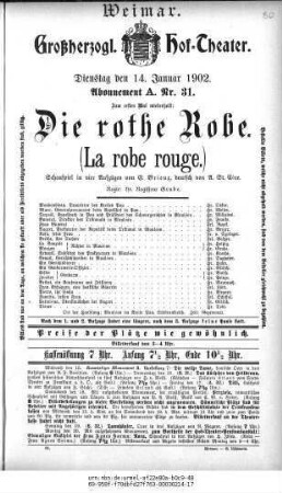 Die rothe Robe (La robe rouge)