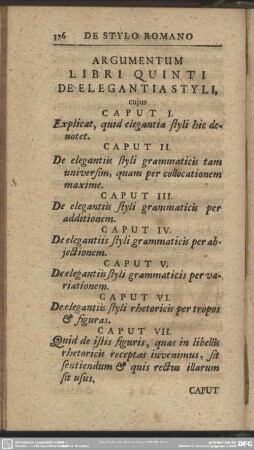 Liber V. De Elegantia Styli