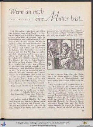 Wenn du noch eine Mutter hast...