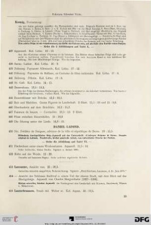 Kolorierte schweizer Stiche; Aquarelle, Handzeichnungen, Umriss-Radierungen und Lithographien [Fortsetzung] (Nr. 437-551)