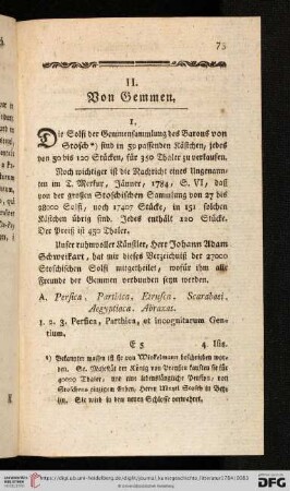 II. Von Gemmen