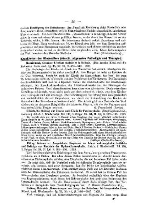 Krankheiten des Kindesalters : (einschl. allgemeine Pathologie und Therapie)
