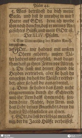 Der XLIV. Psalm