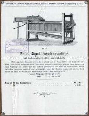 Göpel-Dreschmaschine