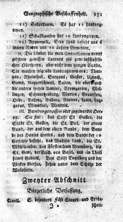 Zweyter Abschnitt. Buergerliche Verfassung