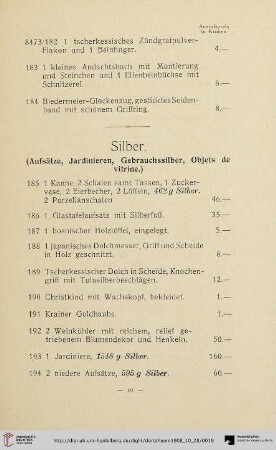 Silber (Nr. 185-291)