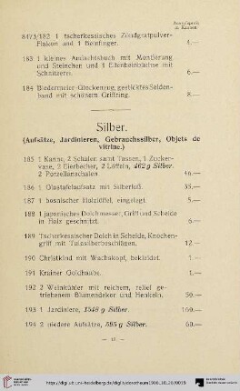 Silber (Nr. 185-291)