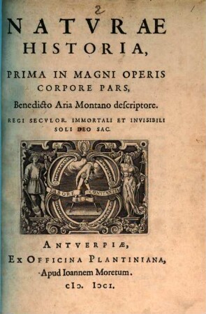 Natura historia : prima in magni operis corpore pars