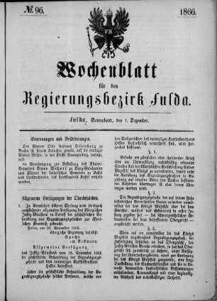 Nr. 96, Ausgabe vom 1. Dezember 1866