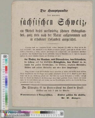 Die Hauptpunkte der untern sächsischen Schweiz